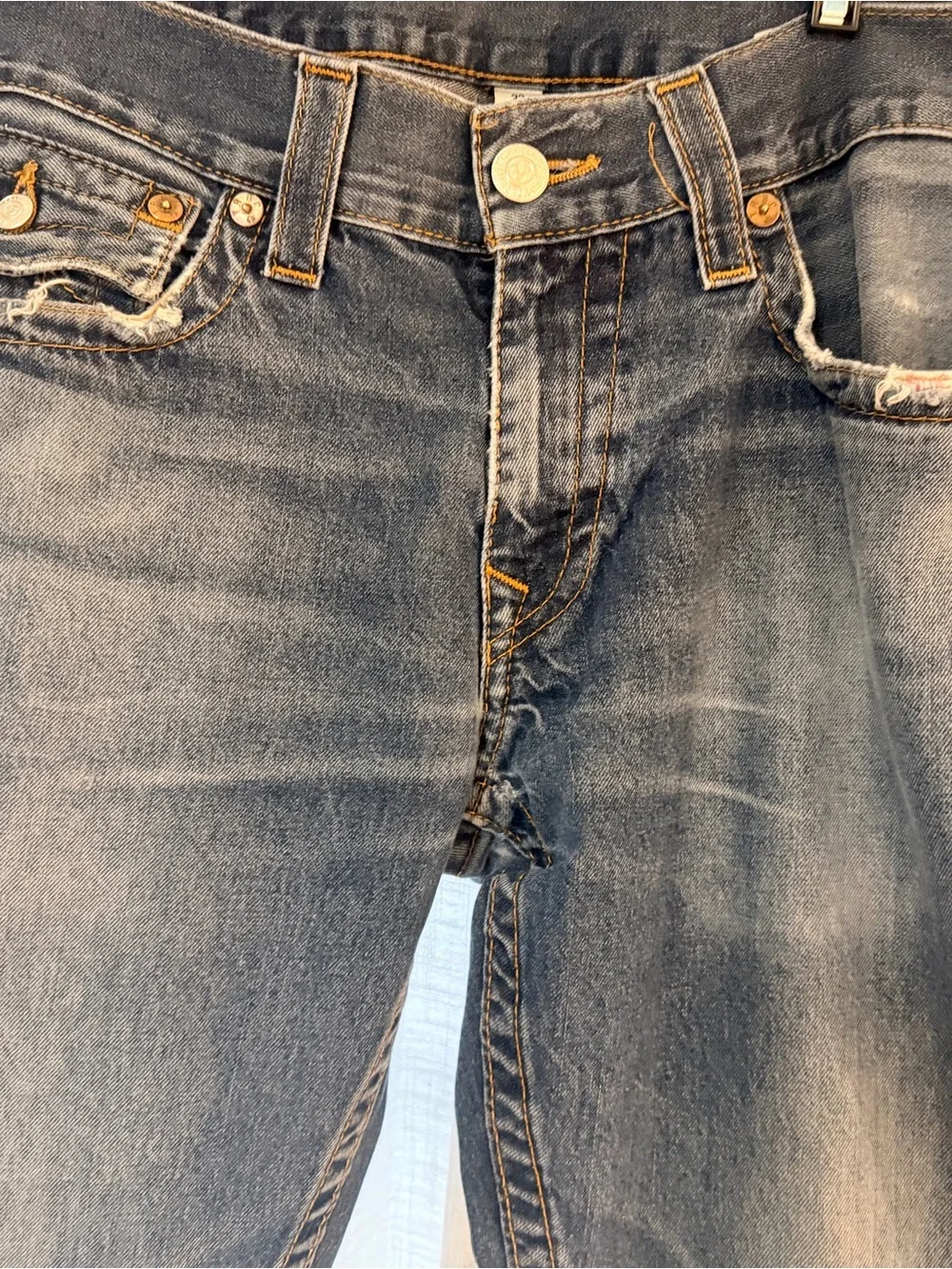 True Religion Men's Medium Blue Straight-Leg Jeans